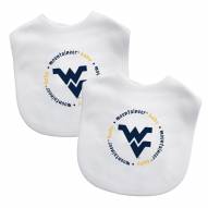West Virginia Mountaineers 2-Pack Baby Bibs