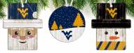 West Virginia Mountaineers 3-Pack Christmas Ornament Set