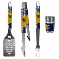 West Virginia Mountaineers 3 Piece Tailgater BBQ Set and Season Shaker