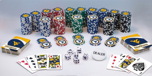 West Virginia Mountaineers 300 Piece Poker Set