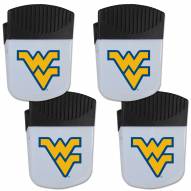 West Virginia Mountaineers 4 Pack Chip Clip Magnet with Bottle Opener