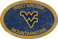 West Virginia Mountaineers 46" Team Color Oval Sign