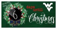 West Virginia Mountaineers 6" x 12" Chalk Christmas Countdown Sign