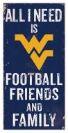 West Virginia Mountaineers 6" x 12" Friends & Family Sign