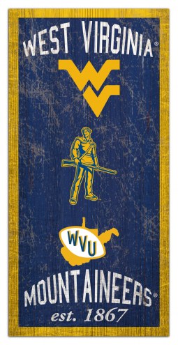 West Virginia Mountaineers 6&quot; x 12&quot; Heritage Sign