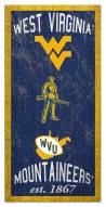 West Virginia Mountaineers 6" x 12" Heritage Sign