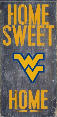 West Virginia Mountaineers 6&quot; x 12&quot; Home Sweet Home Sign