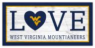West Virginia Mountaineers 6" x 12" Love Sign