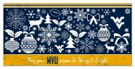 West Virginia Mountaineers 6" x 12" Merry & Bright Sign