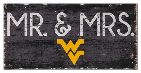 West Virginia Mountaineers 6&quot; x 12&quot; Mr. & Mrs. Sign