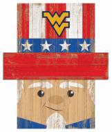 West Virginia Mountaineers 6" x 5" Patriotic Head