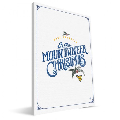 West Virginia Mountaineers 8&quot; x 12&quot; Merry Little Christmas Canvas Print