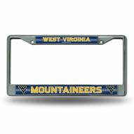 West Virginia Mountaineers Chrome Glitter License Plate Frame