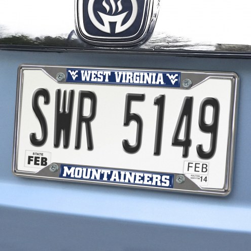 West Virginia Mountaineers Chrome Metal License Plate Frame