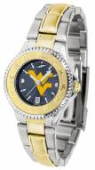 West Virginia Mountaineers Competitor Two-Tone AnoChrome Women's Watch
