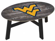 West Virginia Mountaineers Distressed Wood Coffee Table