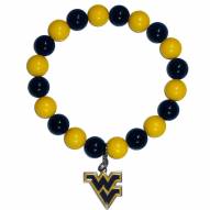 West Virginia Mountaineers Fan Bead Bracelet