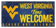 West Virginia Mountaineers Fans Welcome Sign