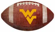 West Virginia Mountaineers Football Shaped Sign