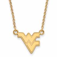 West Virginia Mountaineers Sterling Silver Gold Plated Small Pendant Necklace
