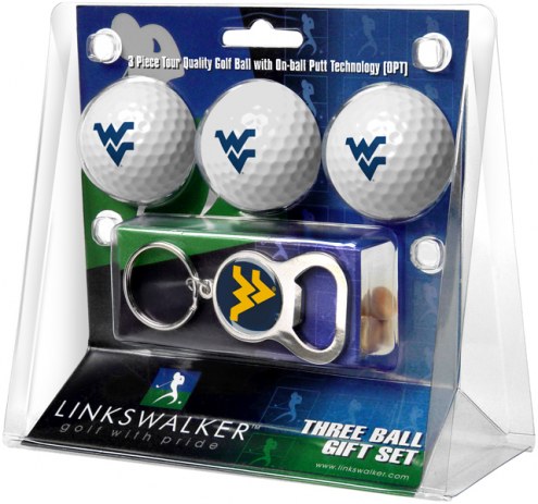 West Virginia Mountaineers Golf Ball Gift Pack with Key Chain