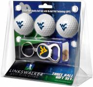 West Virginia Mountaineers Golf Ball Gift Pack with Key Chain