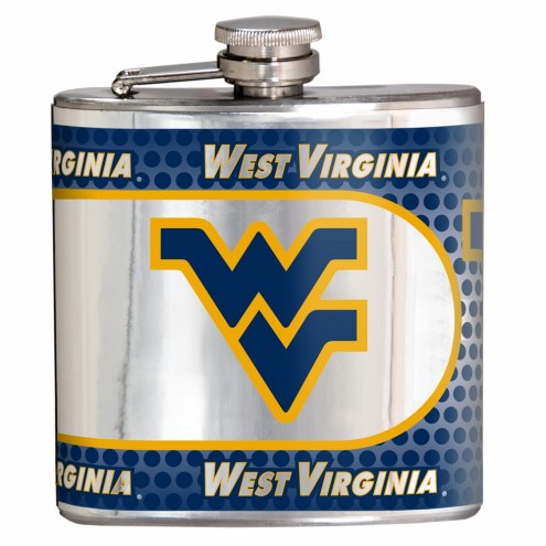 West Virginia Mountaineers Hi-Def Stainless Steel Flask