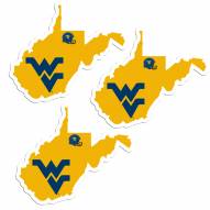 West Virginia Mountaineers Home State Decal - 3 Pack
