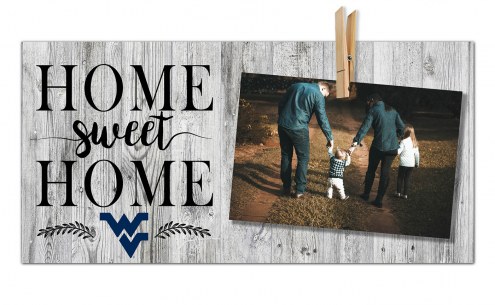 West Virginia Mountaineers Home Sweet Home Clothespin Frame