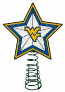 West Virginia Mountaineers Light Up Art Glass Tree Topper