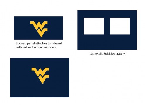 West Virginia Mountaineers Logo Canopy Sidewall Panel (Attaches to Window Sidewall)