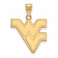 West Virginia Mountaineers NCAA Sterling Silver Gold Plated Large Pendant