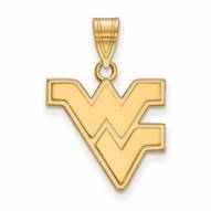 West Virginia Mountaineers NCAA Sterling Silver Gold Plated Medium Pendant