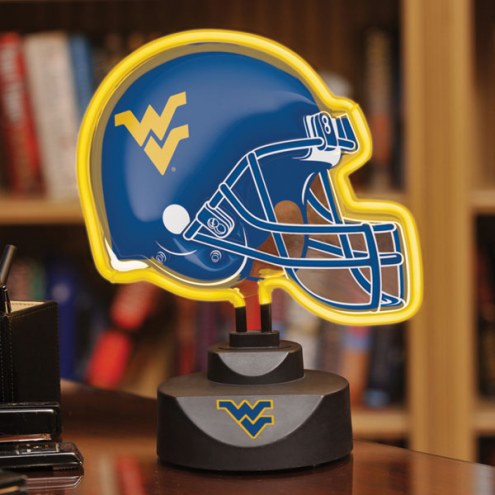 West Virginia Mountaineers Neon Helmet Desk Lamp