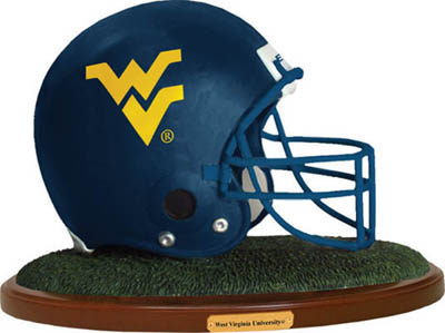 West Virginia Mountaineers Collectible Football Helmet Figurine