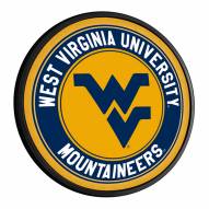 West Virginia Mountaineers Round Slimline Lighted Wall Sign