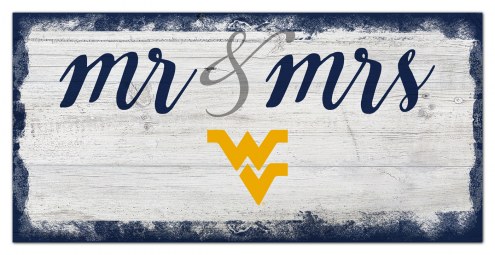 West Virginia Mountaineers Script Mr. & Mrs. Sign