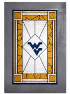 West Virginia Mountaineers Stained Glass with Frame