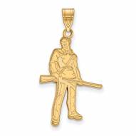 West Virginia Mountaineers Sterling Silver Gold Plated Large Pendant