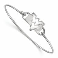 West Virginia Mountaineers Sterling Silver Wire Bangle Bracelet