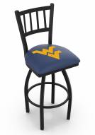 West Virginia Mountaineers Swivel Bar Stool with Jailhouse Style Back