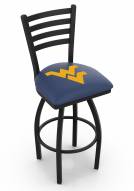 West Virginia Mountaineers Swivel Bar Stool with Ladder Style Back