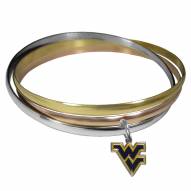 West Virginia Mountaineers Tri-color Bangle Bracelet