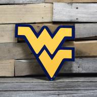 West Virginia Mountaineers Yellow 12" Steel Logo Sign