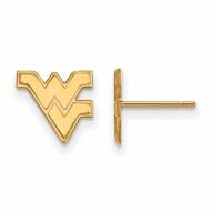 West Virginia Mountaineers NCAA Sterling Silver Gold Plated Extra Small Post Earrings