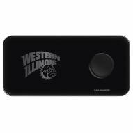 Western Illinois Leathernecks 3 in 1 Glass Wireless Charge Pad