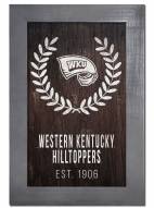 Western Kentucky Hilltoppers 11" x 19" Laurel Wreath Framed Sign