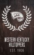 Western Kentucky Hilltoppers 11" x 19" Laurel Wreath Sign