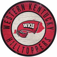 Western Kentucky Hilltoppers 12" Circle with State Sign