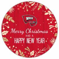 Western Kentucky Hilltoppers 12" Merry Christmas & Happy New Year Sign